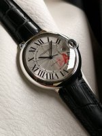 Cartier Ballon Bleu watch with guilloch