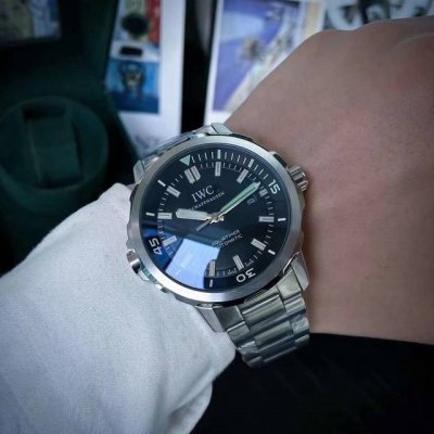 Leather Steel 550 Iwc Marine Three-Needle Tape Men's Solid Bottom Mechanical-Bra