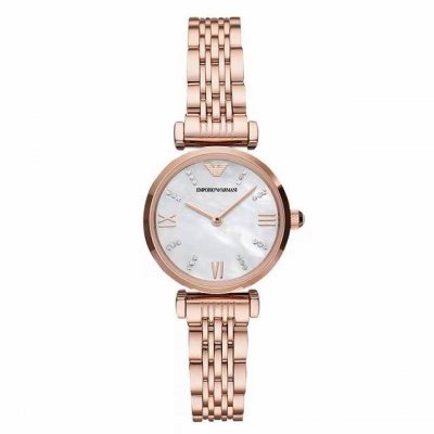 Armani Winter Hit, Rose Gold Mother-Of-Pearl Dial, Steel Strap Women's Watch. Mo