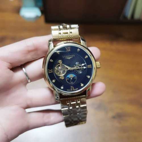 Steel: , Leather: , Longines 9-wheel fully automatic sun, moon and stars mechan