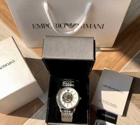 Genuine Armani mechanical men's watch, Ar1945, automatic mechanical watch, skel - Click Image to Close