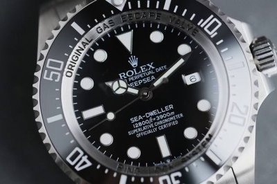 The Rolex Oyster Sea-Dweller Black Ghost King is crafted from 904L stainless ste
