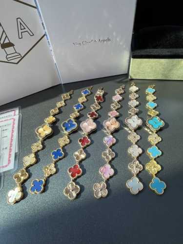 Top-grade 18K real gold heavy return Vca Van Cleef & Arpels Sweet Alhambra serie