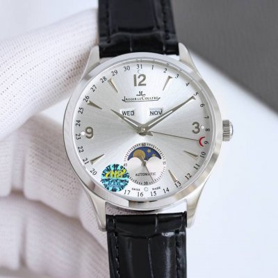 White Gold Tw Factory Jaeger-LeCoultre Master Calendar 1558420 Series Watch! 1.