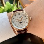White Case, Rose Gold 700, Steel Band +20. Longines Master Multi-Function Watch