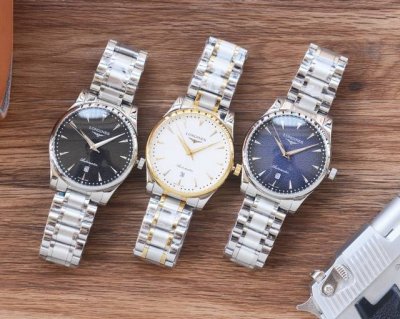 White Gold Men's Favorite Three-Hand Watch Latest: Longines Best Design Exclusiv