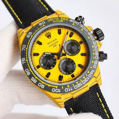 Rolex Cosmograph Daytona Carbon Fiber Custom Edition. The Watch Is Lightweight A