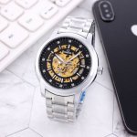 stainless steel strap with butterfly buckle white: , gold and black at the same