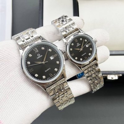 Gold Case + 20 Steel Band + 20 Omega - Omega's Latest Elegant Couple's Quartz Wa