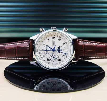 Longines Eight-Hand Moon Phase Mechanical Men's Watch Master Collection - A Must - Click Image to Close