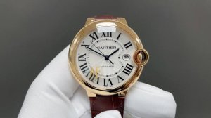 Af Cartier Blue Balloon series 42mm rose gold brown mechanical movement top qual