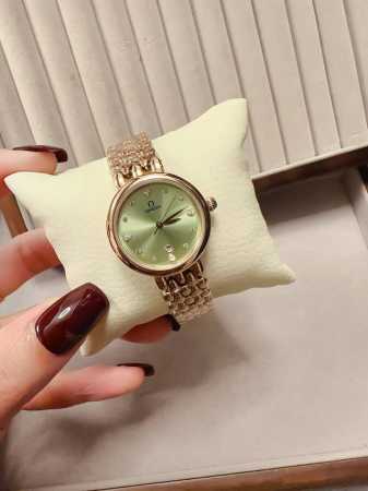 White Steel Watch 350 Diamonds + 30 Omega Simple And Elegant Female Model Import - Click Image to Close