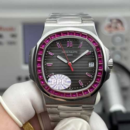 Ppf Patek Philippe 5711 series diamond-set limited edition Nautilus with integra