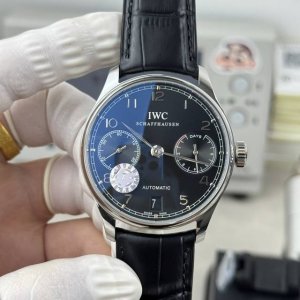 Zf IWC Portuguese 7-Day Power Reserve Series 42Mm White Case Black Dial Equipped
