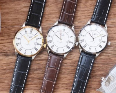 White Gold Men's Favorite Three-Hand Watch Latest: Longines Best Design Exclusiv
