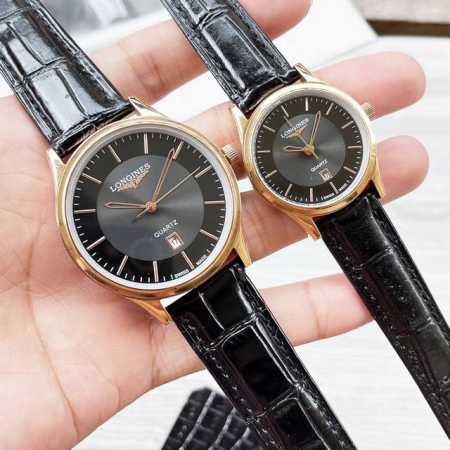 Gold Case + 20mm Steel Strap 20mm Longines Couple Watches Original Imported Quar - Click Image to Close