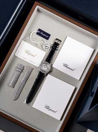 Real Shots - Hot Sale! Chopard Happy Diamonds Mechanical Alligator Leather Versi - Click Image to Close