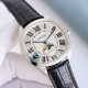 Cartier Drive De Cartier watch. Its elegant and solemn cushion-shaped design, co
