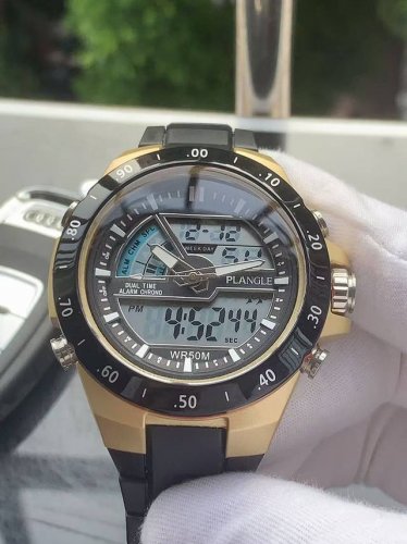 Brand: Plangle boutique men's watch, simple three-hand digital display design, a