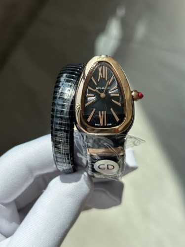 Exclusive Real Shot Bulgari Serpenti Series Ladies Watch Swiss Quartz Movement M