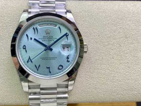 Rare BP Rolex Middle East Edition Ice Blue Dial Day/Date/Date Display with Middl - Click Image to Close