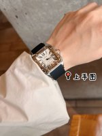 Cartier Santos Couple's Edition Rubber Strap Watch ~ Santos Imported Quartz Move