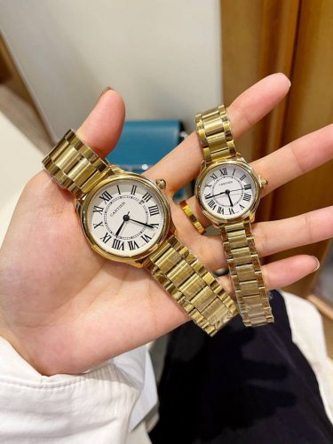 Cartier, new model, solid steel strap, 40mm and 30mm dial