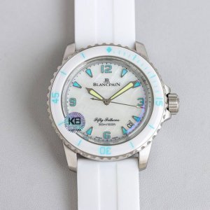 Blancpain Fifty Fathoms Series Pink Blue and White Mother-of-Pearl Dial Automat