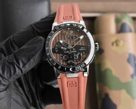 White Shell Rose Shell 820 Ulysse Nardin Top Selling Men's Watch Diameter 44mm - Click Image to Close