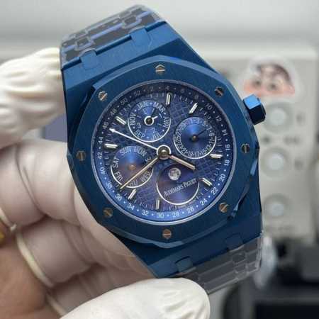 Bbs Royal Oak Multi-Function Perpetual Calendar Blue Steel 41M Thickness 11.4 Eq - Click Image to Close