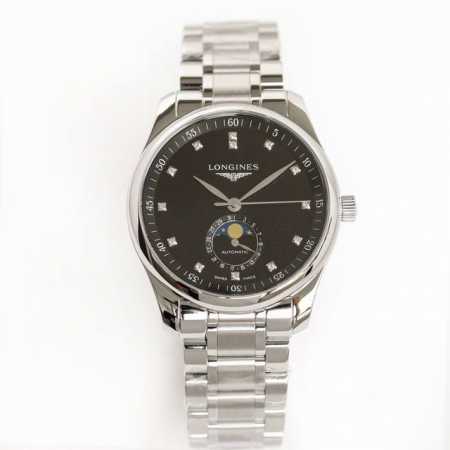 Longines Master Series Moon Phase 40mm watch, simple and elegant, showing calm d - Click Image to Close