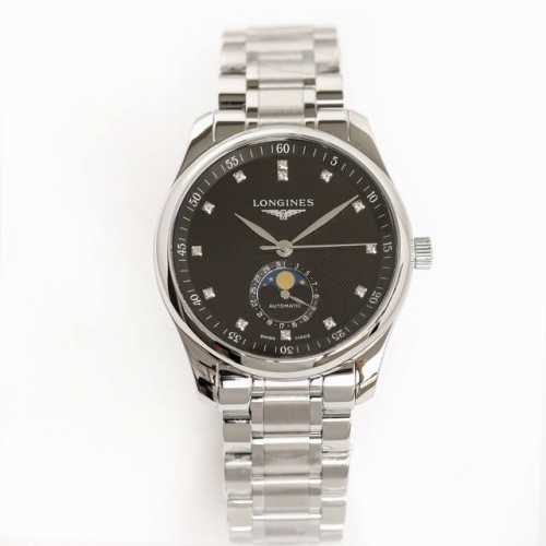 Longines Master Series Moon Phase 40mm watch, simple and elegant, showing calm d