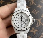 A stunningly beautiful Chanel J12 white ceramic women's watch. Made of tempered