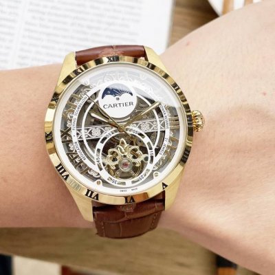 Uniform Price Cartier Cartier Boutique Men's Watch, Three-Pin Hollow Flywheel Mo