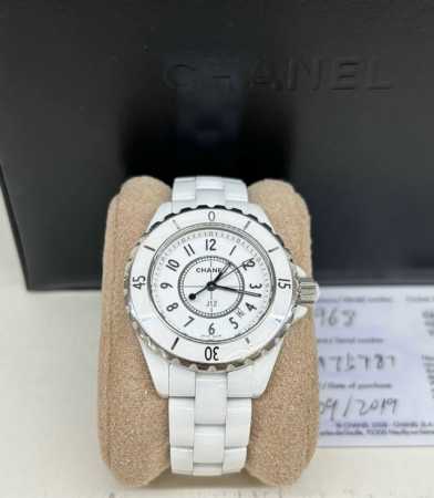 Chanel J12 series H0968! Classic white ceramic material, unrivaled texture, 33mm - Click Image to Close