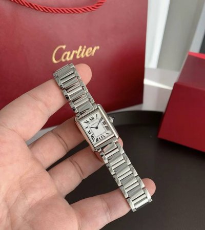 Cartier's new Tank Must women's watch is here. This one is in small size, which