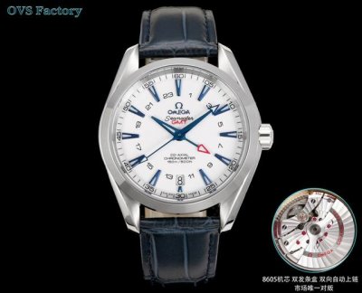 White-gold steel strap +100. Ovs Seamaster 150M GMT equipped with a new 1:1 int