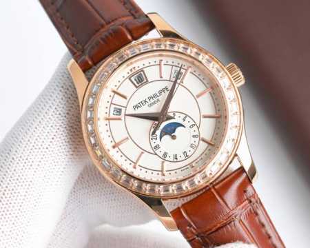 White-Gold Tw Patek Philippe's complex multi-function series 5205G-013 makes its - Click Image to Close