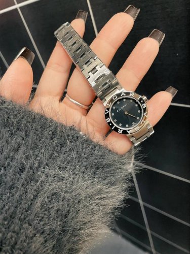 Bulgari Black Silver Aura Queen Bulgari's black and silver classic watch with fu