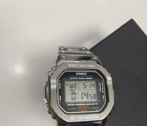 Casio B5000 series metal evolution small silver brick shockproof and waterproof