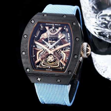 Richard Mille's new RM047 faux carbon fiber Samurai Armor watch features a flywh - Click Image to Close