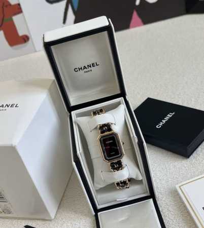 Chanel Chanel Premiere watch, quartz movement, stainless steel and leather strap - Click Image to Close