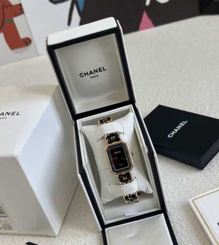 Chanel Chanel Premiere watch, quartz movement, stainless steel and leather strap