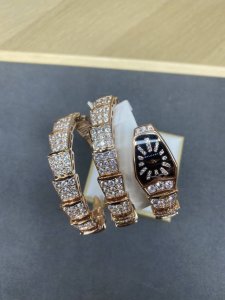 Bulgari rose gold three-circle snake DDD