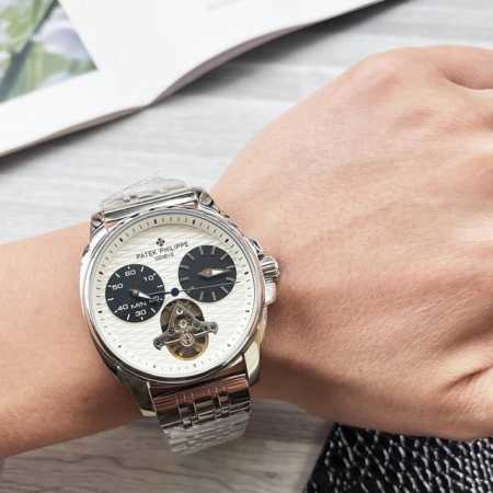 Gold + 20 Steel Band 10 Patek Philippe Patek Philippe Fine Men's Watch, Finely C - Click Image to Close