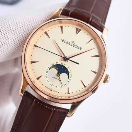 White Gold Wf Jaeger-LeCoultre Jl Moon Phase Master Series Formal Men's Watch Q1 - Click Image to Close