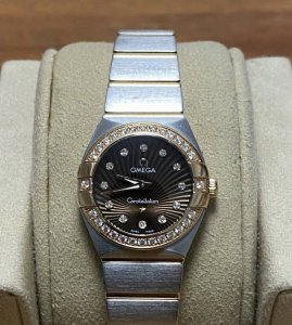 Omega Constellation Series 123.25.24.60.63 1 Women's Quartz 18K Rose Gold with O