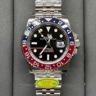 Rolex Greenwich Red And Blue Coke Bezel Five Beads 40Mm 3285 Movement 72 Hours K