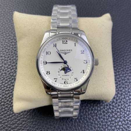Longines Master Moon Phase Case Made Of 316L Stainless Steel, Flawless And Metic - Click Image to Close