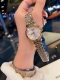 A small amount of gold. Longines combines feminine materials with dynamic lines